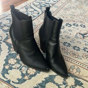Black heeled booties